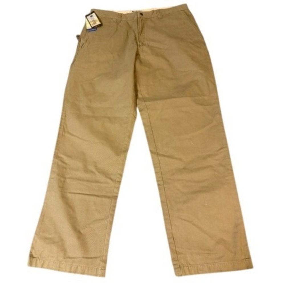 Columbia ROC Pants Mens 38X30 Tan Straight Leg Cotton Canvas Utility Outdoor New